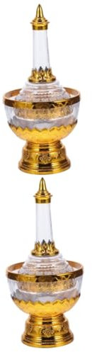 PRETYZOOM 2 Set di Ornamenti di per La Casa Ciotola per Offerte di Acqua Santa Tazza Decorativa Fonte di Acqua Santa Unica