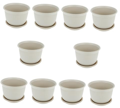 SUPVOX Lot de 10 Pots De Fleurs Rectangulaires en Verre Et Plastique pour Décoration De Jardin