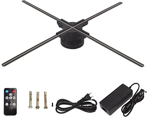 Pantalla de Ventilador LED Holográficos 72W 8G 3D con 720 Lámparas de Reproducción de Lámparas Control de Aplicaciones Móviles para Fiestas y Exhibiciones (Enchufe de la UE)