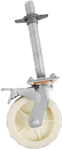 JTPMYFT 6-Zoll-8-Zoll-Gerüst-Spezial-Universalrad mit Bremse, Nylon-Hochleistungs-Lastrad, geeignet for Gerüste und Regale(6inch)