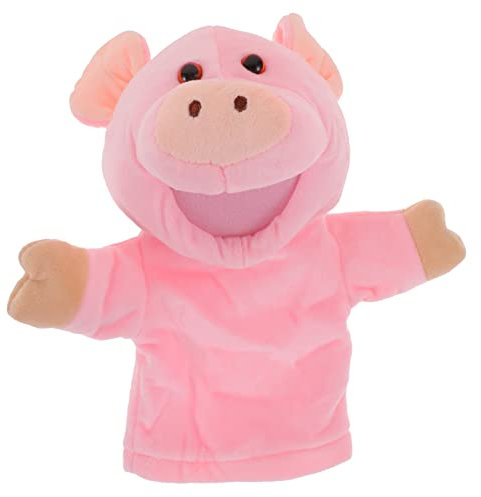 HAWILLOSCH Interaktive Handpuppe aus Plüsch Niedliches Schwein für Eltern Junge Mädchen Fördert Fantasie und Kommunikation Waschbar Weichem Material