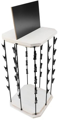 Nikou Chip-Regal mit oberem Schreibblock, 360° drehbar, 5 Ebenen, 40 Clips, für Snacks, Süßigkeiten und Chips, Organizer Rack