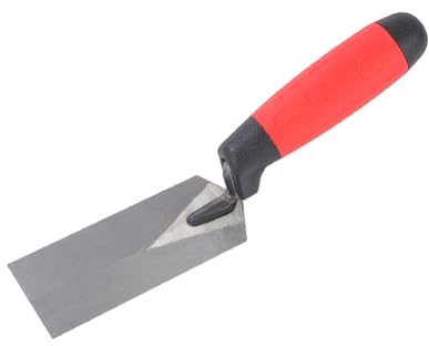 Masonry Margin Trowel, 5 x 2 Inches, High-Hardness Carbon Steel Blade, Ergonomic Rubber Handle