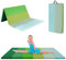 COSTWAY Turnmatte klappbar, 180 x 120cm Weichbodenmatte, Gymnastikmatte 5 fach faltbar aus PU mit Tragegriff, Sportmatte Fitnessmatte zuhause für Kinder Erwachsene (Grün)