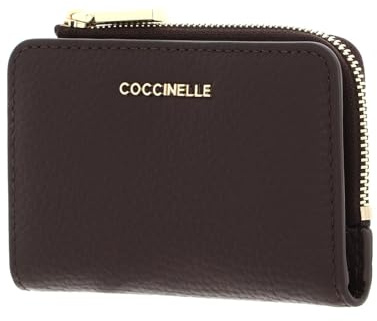 Coccinelle Leder Kartenetui Metallic Soft Credit Card Holder Brunette Dunkelbraun