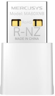 Mercusys TP-Link MA60XNB AX900 WiFi 6 WiFi USB, Bluetooth 5.3, Chiavetta WiFi per PC Fisso, Dual Band 5GHz 600Mbps + 2.4 GHz 287 Mbps, Supporta Windows 11/10, Design Nano, MU-MIMO, OFDMA, WPA3 | Aggiorna il tuo PC con WiFi 6. Installazione Plug & Play. Connessione stabile. Compatibile con Windows e MacOS.
