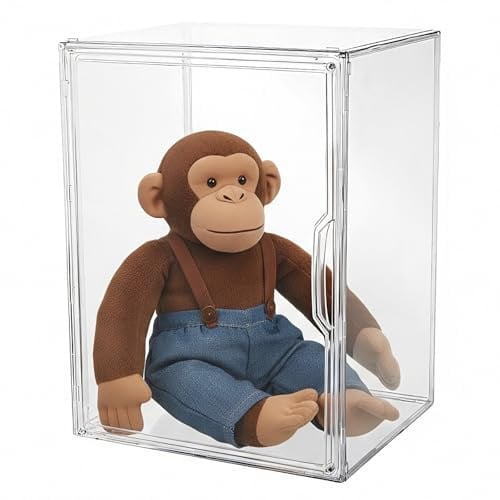 Acrylvitrine Transparent, Stapelbarer Vitrine Schaukasten mit Magnetischer | Acrylvitrine Transparent, Stapelbarer Vitrine Schaukasten mit Magnetischer Tür, Staubgeschützt für Figur, Bücher, Kosmetik