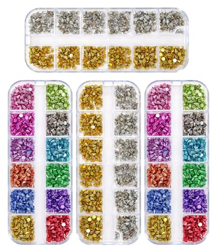 Anneome Nail Studs Metal Rivets for Halloween Party Retro Punk Cone Spikes Nail Art Studs Manicure Decoration