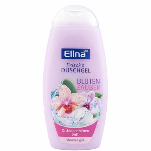 Elina Med Frische Duschgel Blütenzauber, Orchideenblüten-Duft, Shower Gel