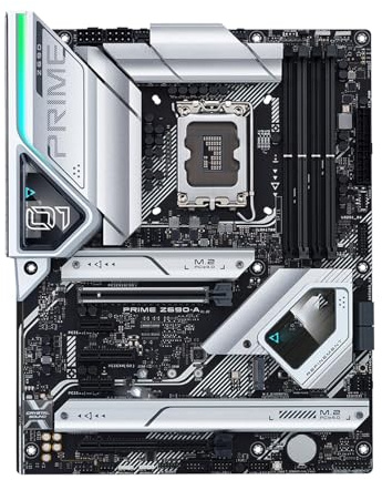 carte mère Carte mère Fit For ASUS PRIME Z690-A compatible avec les processeurs i9-14900KF, i7-13700K, i5-12400F et i3-12100, mémoire DDR5, 4 emplacements M.2 NVMe PCIe 5.0, format ATX, socket LGA1700