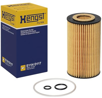 HENGST - Ölfilter E11H D117 - Öl-Filtereinsatz für KFZ - Hochwertiger Motorölfilter für KFZ mit Otto- oder Dieselmotor - Robuster Ölfilter mit hoher Schmutzaufnahmefähigkeit