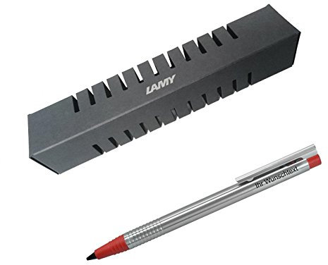 Lamy Druckbleistift Logo matt Modell 105 rundmattiert, Farbe rot, inkl. Laser-Gravur