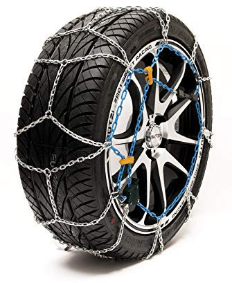 Sumex HUSKY 205/60 R16 Schneeketten, Gliederkette, 9 mm, gehärteter Stahl, für alle Fahrzeuge, automatische Spannung, empfohlen für ABS