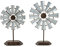 K&K Interiors 14011A Set of 2 Farmhouse Table Top Tin Windmill, (Grad Sizes), Metal