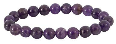 Garaulion Bracelet Homme Femme Pierre 8mm, Améthyste bijoux perle naturelle, idée cadeau (Améthyste)