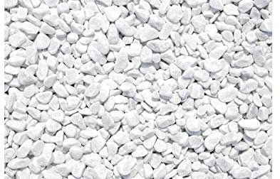 Doubleyou Geovlies & Baustoffe Gravier décoratif 6-9 mm blanc neige (30 kg)