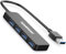 4-Port USB Hub 3.0, T-Sound USB Splitter for Laptop, Ps4 Keyboard and Mouse Adapter for Dell, Asus, HP, MacBook Air, Surfa.