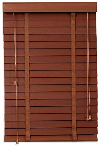Jalousien Nussbaum Jalousien Aus Holz 50mm Lamellen für Küche Schlafzimmer, Horizontale Jalousien, 60cm / 80cm / 100cm / 120cm / 140cm Breite (Size : 100x140cm)