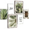 Novart Wandbilder Set Natur Pflanzen Mit Spruch - KEIN EXTRA RAHMEN BENÖTIGT - Modern Deko - Wohnzimmer Schlafzimmer N015363a