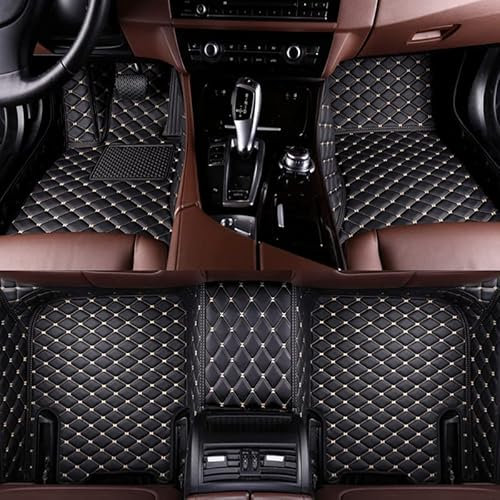 Custom Auto Fußmatten für VW Tiguan Allspace/Tiguan L (7seats) LWB 2017-2023, All Inclusive Stil Wasserdichtes Anti Rutsch Tragen Leder Automatten