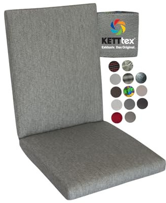 KETTtex Comfort Auflage Mittellehner Bordeaux I Gartenstuhl Polster 106x50x4cm mit 7cm Sitzpolster I KTH2 Sitzauflage weich & robust I Sitzkissen UV-beständig & wasserabweisend I Dessin 2313