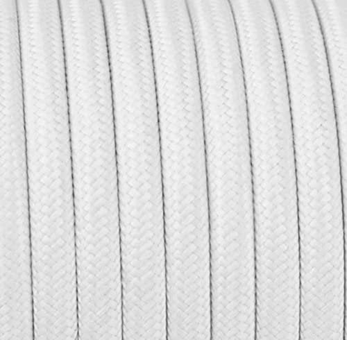 Cavo in tessuto a 3 fili, 3 metri, 3 x 0,75, 3 G0,75, bianco