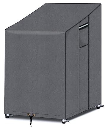 PATIO PLUS Garten Stapelstuhl Abdeckung, wasserdicht Anti-UV 600D Oxford Stoff Liegestuhl Abdeckung 65x65x80/120cm