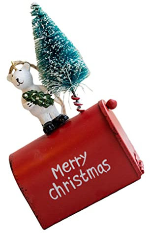 Gogogmee Weihnachtsbaum Deko Briefkasten Ornament Hängende Dekoration für Weihnachtsbaum Festliche Weihnachtsdeko für Zuhause Frohe Weihnachten Höhe