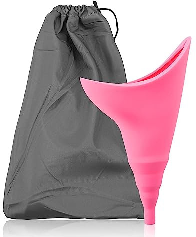 Jagowa Female Urinal Funnel Silicone Ladies Women Urination Device Portable Urinal Toilet for Women Standing Up to Pee Outdoor Activities