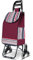 SADOMAIN Einkaufstrolley Stabiler 2 in 1 Klappbar Einkaufswagen Multifunktional Treppensteigwagen mit 3 Geräuschlos Räder (Red)