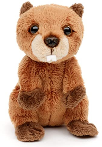 Uni-Toys - Murmeltier Plushie, sitzend - 12 cm (Höhe) - Plüsch-Mankei, Alpentier - Plüschtier, Kuscheltier