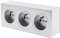 Prise triple 16A en saillie Silver - Vulco - Zenitech