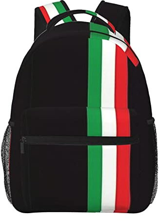 Rucksack mit italienischer Flagge, für Reisen, Wandern, Camping, Tagesrucksack für Damen und Herren, Italien Flagge 01, Einheitsgröße