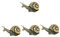 YARNOW 4 Stück Schneckenschmuck Aus Reinem Kupfer Mini-glücksstatue Messing Tee Haustier Mini-schneckenstatue Aus Messing Desktop-schneckenverzierung Desktop-dekor Kindlich Büro Miniatur