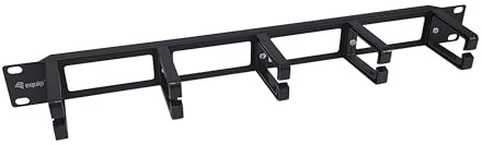 Equip 327315 19-Zoll-Rackmontage-Kabelmanagement-Panel, schwarz
