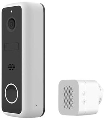 Daewoo - Videocitofono connesso WiFi con campanello DB502W - Rilevamento del movimento, batteria integrata - Rispondi ai visitatori di Poi il tuo telefono - Compatibile con Amazon Alexa, Google