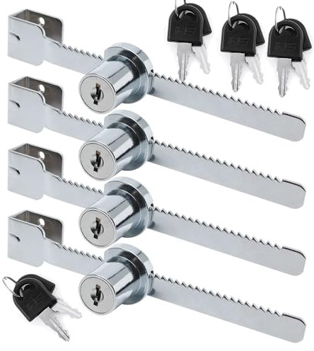 ZiYuya 4pcs Reptile Vivarium Look with Key Different Terrarium Showcase Lock Display Cabinet Lock Sliding Glass Door Lock Ratchet Lock