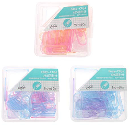 60 kleine Mini-Büroklammern, Bonbonfarben, transparent, Schreibwaren, Binder-Clips, Tisch-Notizbücher, Tasche