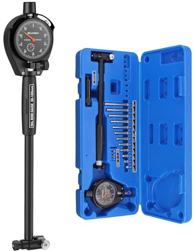 ALLmeter Indicador de Diámetro 0.01mm 50-160mm Métrico Indicador Dial Digital Reloj Comparador con Dial Autocentrante para Cilindros Calibre