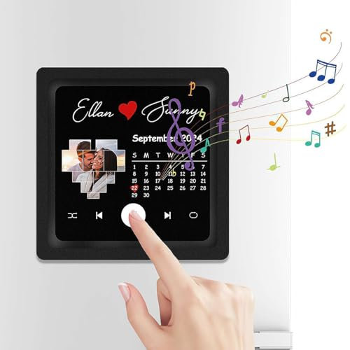 DIY Customized Music Album Fridge Sticker with Photo,Custom Album Music Fridge Magnet with Built-in Music Code Player,Personalized Home Decoration for Music Lovers