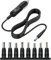 12V 5A Cargador de Coche Universal con 8 Conectores, Adaptador Alimentación DC 5.5 x 2.1mm, Cargador Coche Cable de Alimentación con Cable de 1.5m para GPS Cámaras Altavoces Bluetooth, DVD Portátil