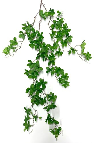 duoyif Künstlicher Efeu Girlande 1Stk 1 Meter Pflanzen Wand Hängen Künstlich Hängepflanze Reben, Efeuranken Efeugirlande Blätter Fake Efeu Für Zimmer Garten Balkon Büro Grün Wanddeko (c1 Wand hängen)