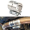 Blueshyhall Auspuffschelle, Rohrverbinder Edelstahl mit M10 Verzinkte Schraube Mutter, Universalle Auspuff Reparaturset Doppelschell, Klemmen für Auspufftopf, Katalysatoren, Abgasanlagen (76mm/3)
