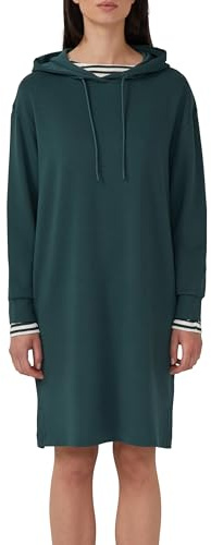 s.Oliver Damen Kleid – Relaxed Fit, Kapuze, Scuba