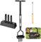 110cm Aireador Cesped Escarificador Cesped Manual, Aireador Cesped, Aireador de Césped de Jardinería, Escarificador Cesped Manual para airear césped, Suelos con 3 Clavos de Acero Macizo de 10CM