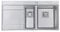 JASSFERRY Stainless Steel Kitchen Sink 1000 x 520mm, One and Half 1.5 Bowl Sinks with Left Hand Drainer, Square Strainer Waste