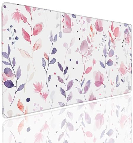Alfombrilla de Ratón 900x600x4mm Alfombrilla Ratón XXL Gaming Tapete Protector Escritorio Impermeable Antideslizante, Mousepad Grande Desk Mat, Tapete Rato, Mouse Pad Alfombra Raton Gaming Pink (2)