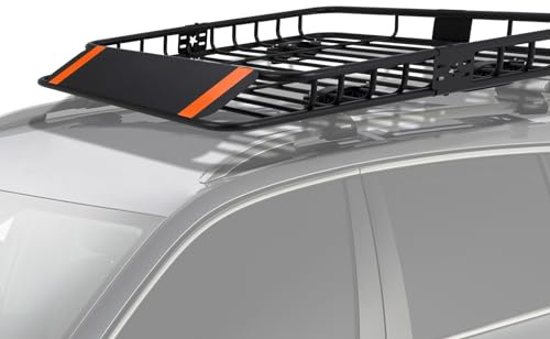 Dachgepäckträger, 130x91x13cm Auto Dachkorb aus Pulverbeschichtetem Stahl, bis 90kg balastbar, Dachträger Großformatiges Design für Mehr Stauraum, Gepäckhalter für SUV Pick-Up-Trucks Autoreisen