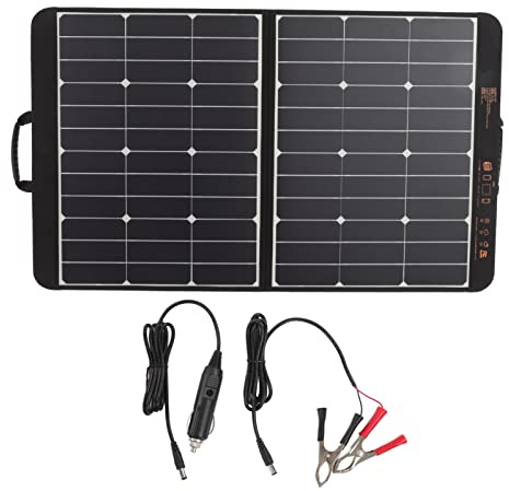 Chargeur de panneau solaire pliable 80 W en silicone monocristallin imperméable Chargeur de panneaux solaires portables haute efficacité