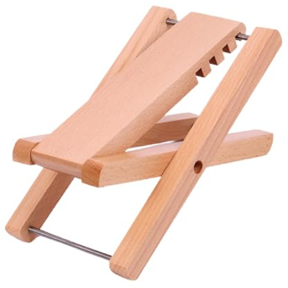 Gitarren Fußhocker, 4-fach Höhenverstellbar, Klappbar | Beige, Leicht und Tragbar, Stabile Ausführung für Gitarre, im Freien Nutzbar, als Zubehör